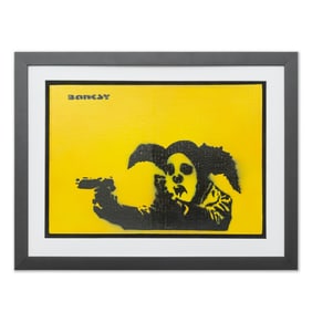 Enigmatic "After Banksy" Cardboard Artwork "Dual Anonymity" (after)