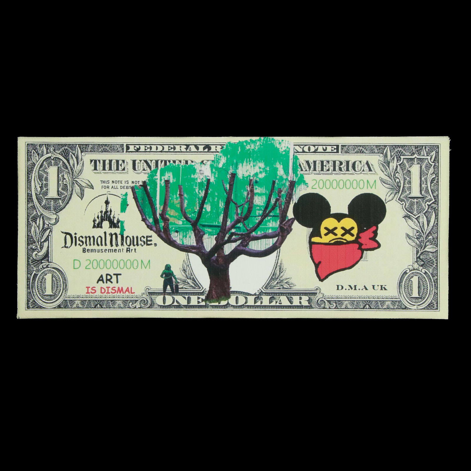 Dismal Mouse Bemusement Art Dismal Dollar Print on Canvas, 2025 (1 of 6)