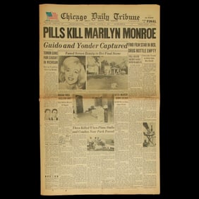 Chicago Daily Tribune – Historic Edition Announcing Marilyn Monroe’s Death