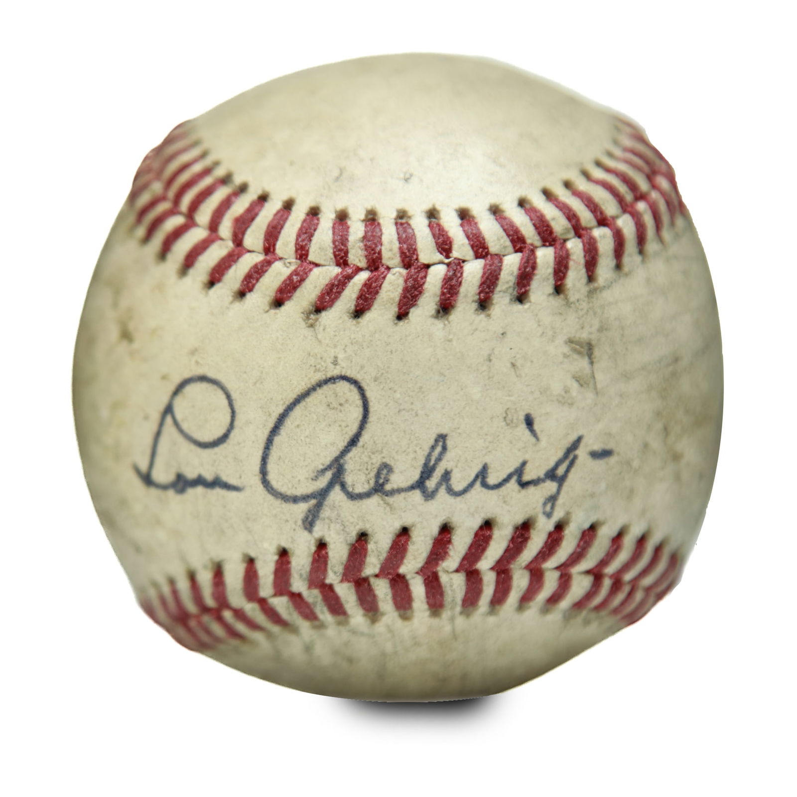 Lou Gehrig Signed Reach Baseball, Forensically Authenticated