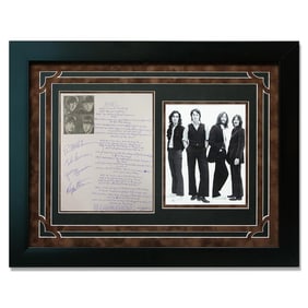 Historic Beatles Artifact: Band Signed Handwritten "Help!" Lyrics
