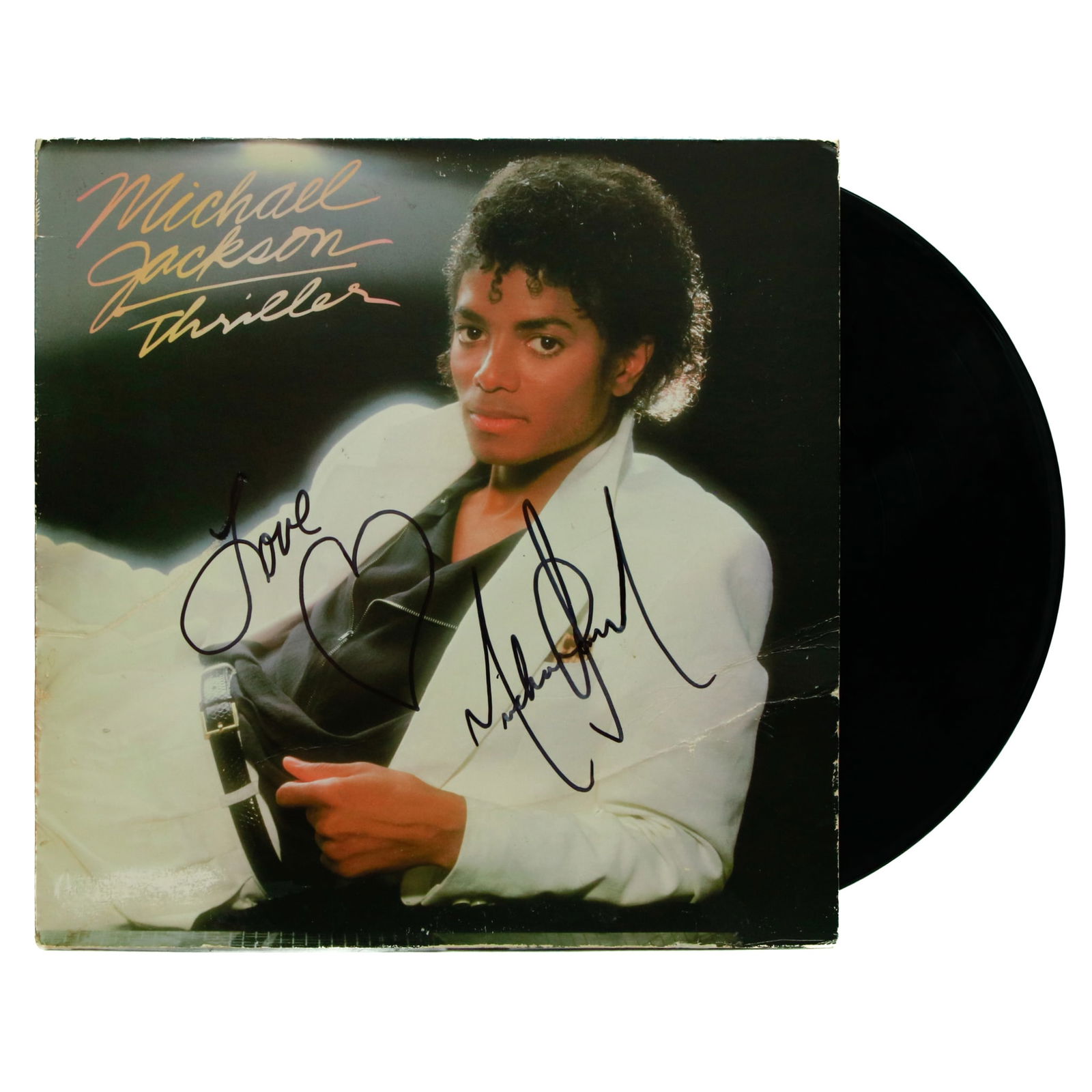 Michael Jackson signed Historic Thriller Album with Heartfelt Inscription
