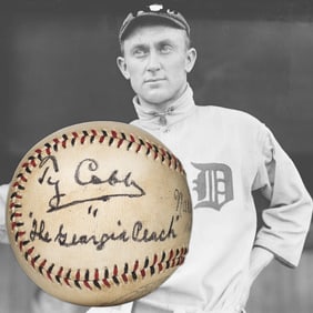 Ty Cobb Signed and Inscribed Spalding Baseball