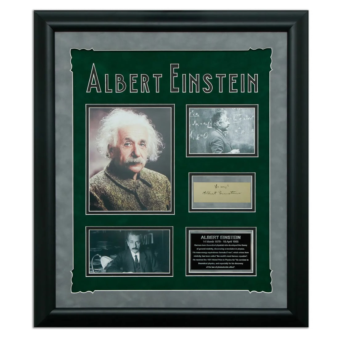 Albert Einstein Signed Document Cut Featuring E=MC²