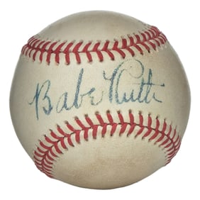 Rare Babe Ruth Signed Baseball, Forensically Authenticated