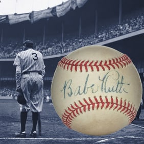 Rare Babe Ruth Signed Baseball, Forensically Authenticated
