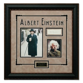Albert Einstein Signed Document Cut, Forensically Authenticated