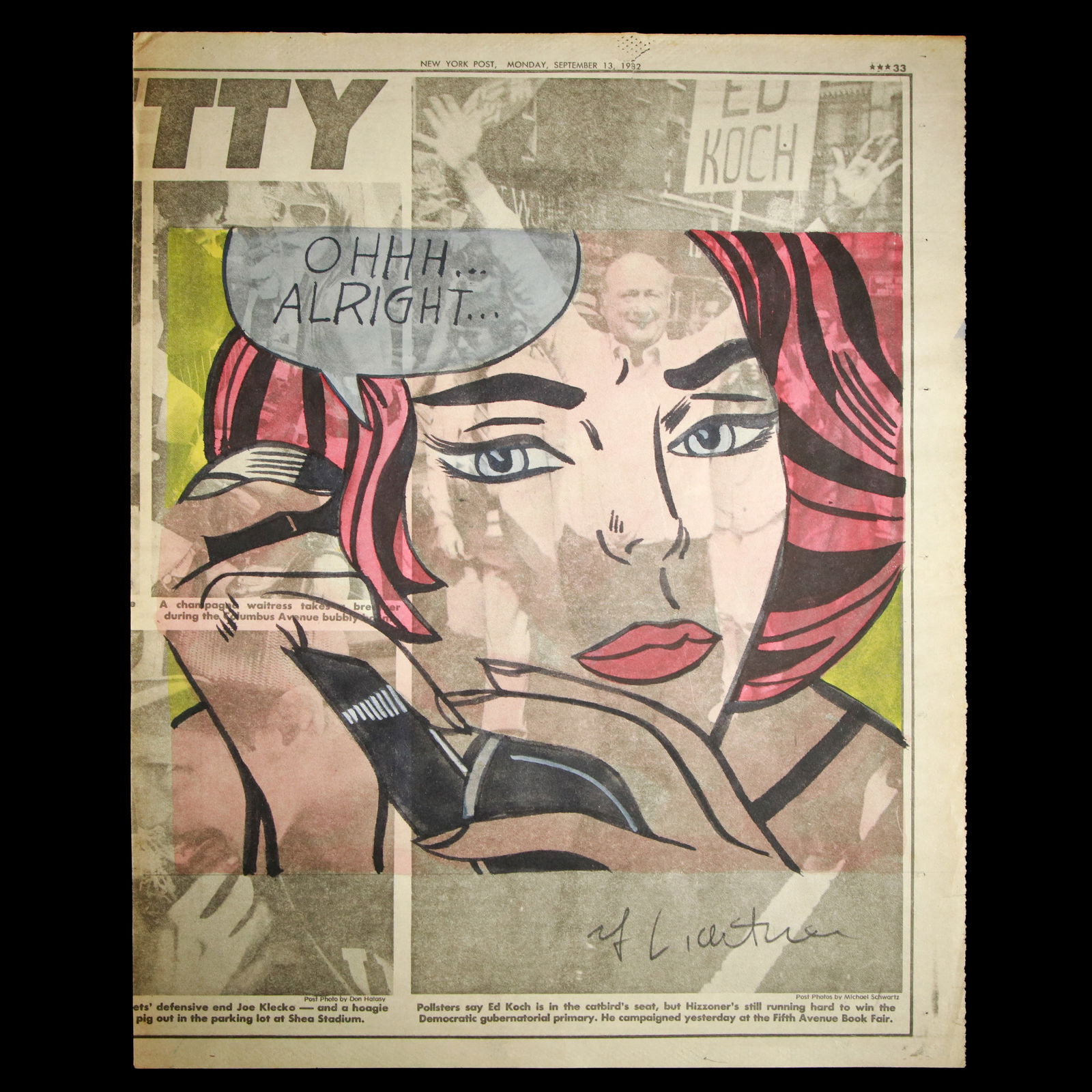 Roy Lichtenstein Newspaper Art – “OHHH... Alright....” (1 of 11)