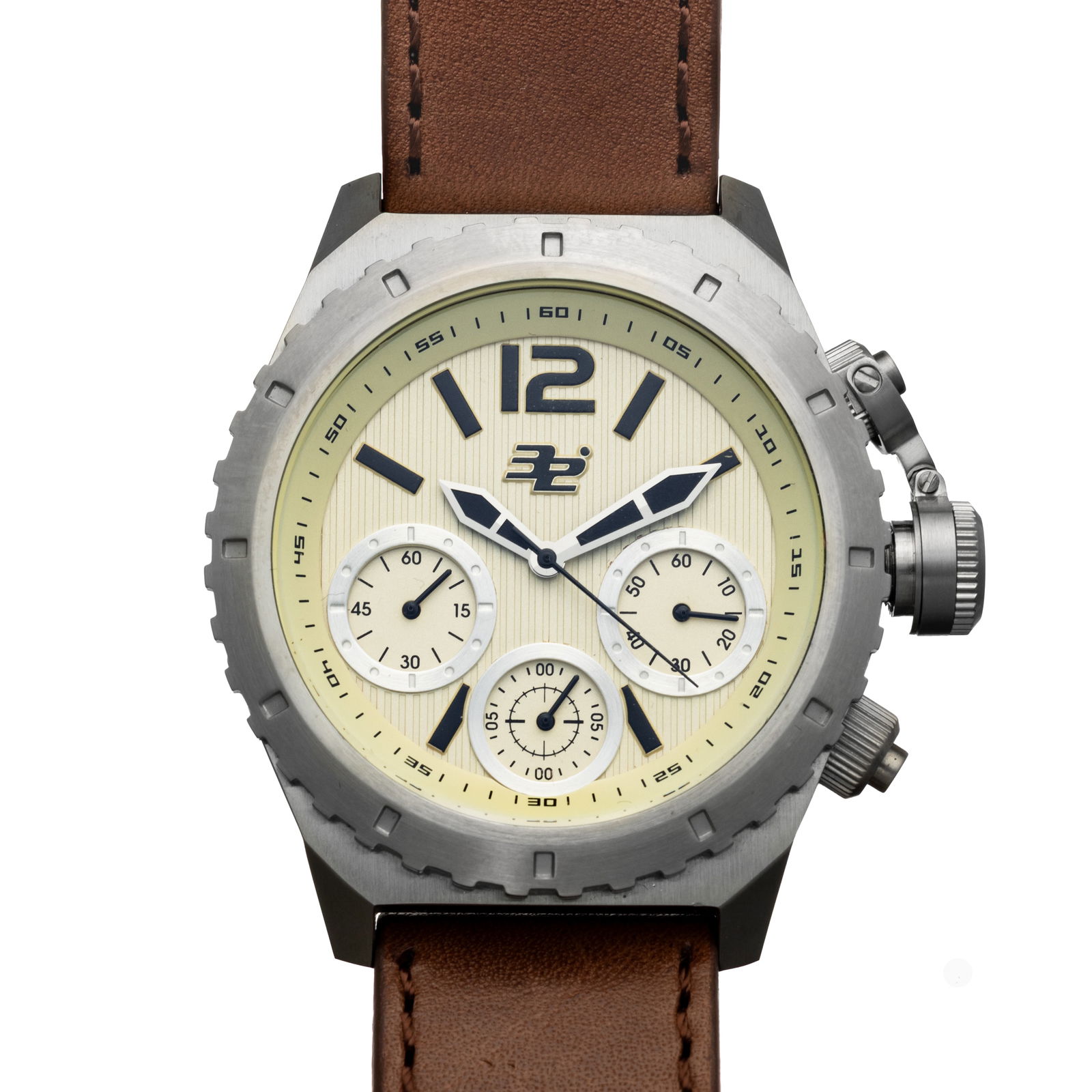 32 Degrees Men’s Chronograph Watch – 46mm Yellow Dial (1 of 2)