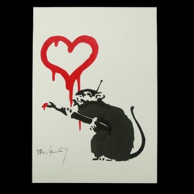 BANKSY: Love and Anarchy – "Love Rat with Heart"