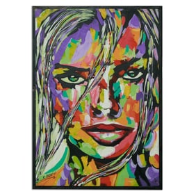 Acrylic on Canvas "Gaze" by the contemporary artist 3 Arbi Art.