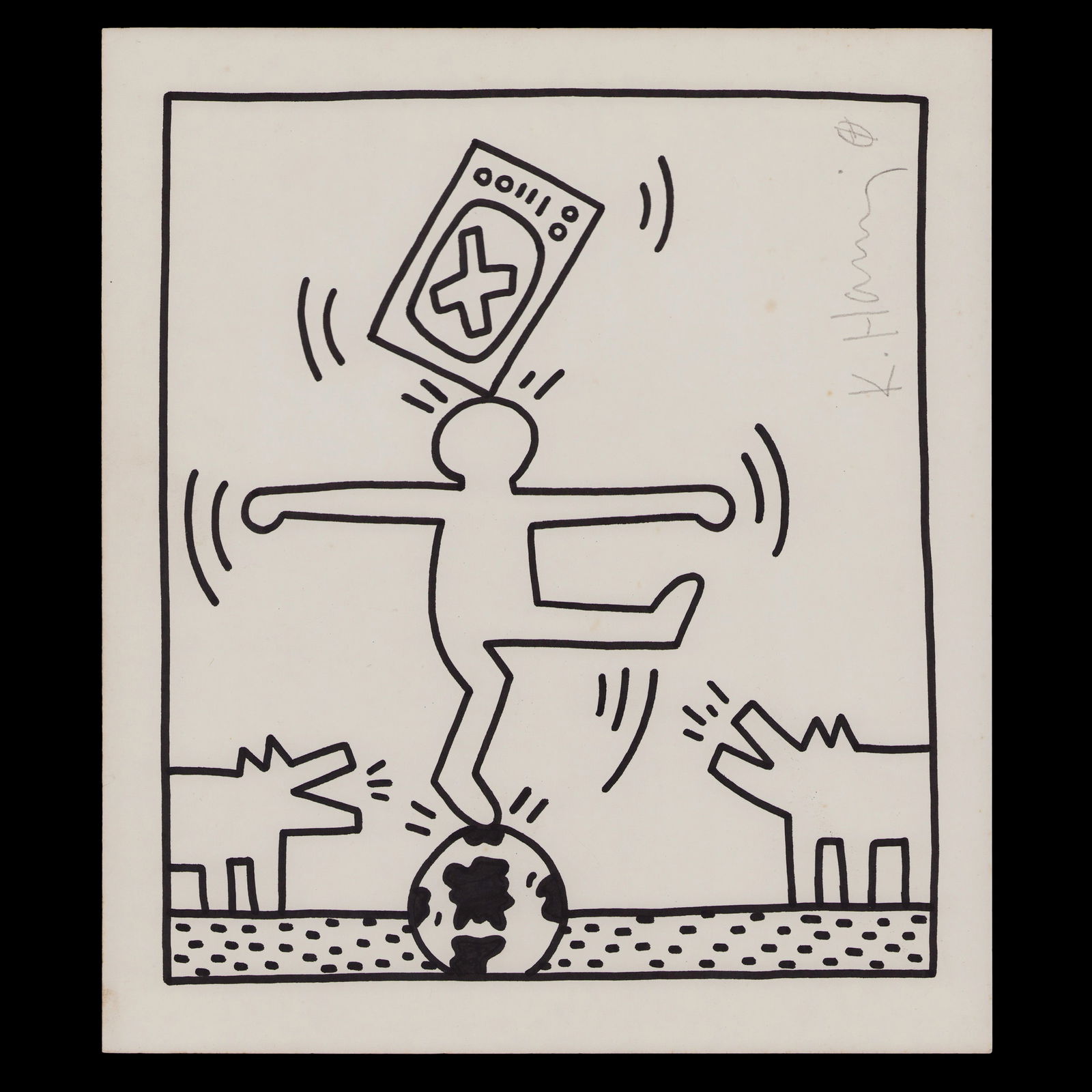 Keith Haring Print – “Barking Dogs and Balancing Act” (1 of 8)
