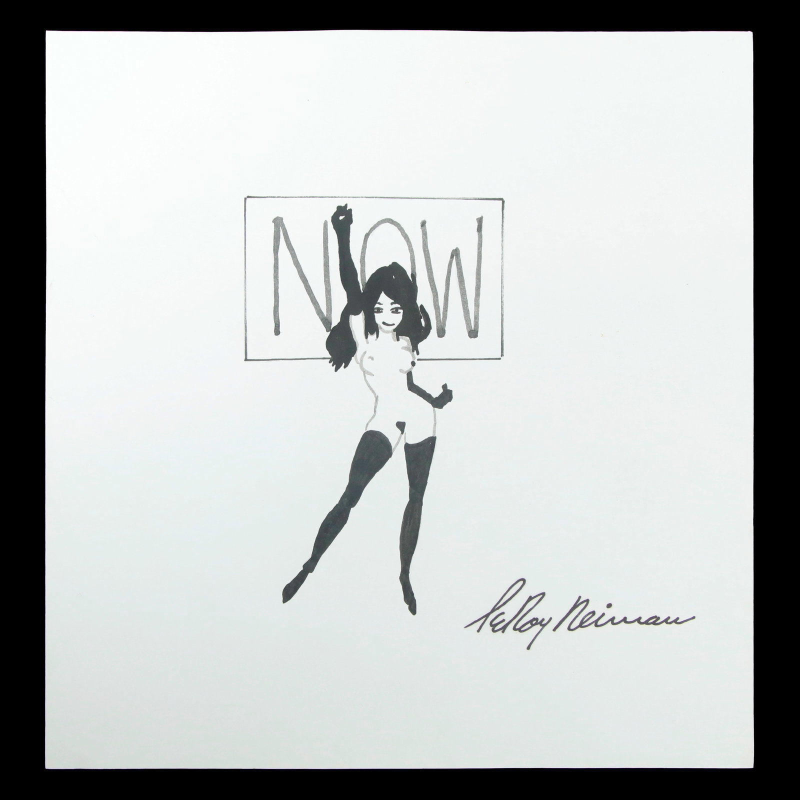 Leroy Neiman - "Woman with Long Black Hair": Title: Leroy Neiman - "Woman with Long Black Hair" Historical Significance: This striking print by the legendary American artist Leroy Neiman encapsulates the bold, vibrant essence of pop culture and 