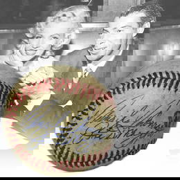 Marilyn Monroe and Joe DiMaggio Signed Spalding Baseball 
