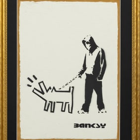 Banksy on Heavy Paper with "Deckle Edge"
