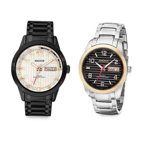 Set of 2 Magnum Men’s Stainless Steel Watches