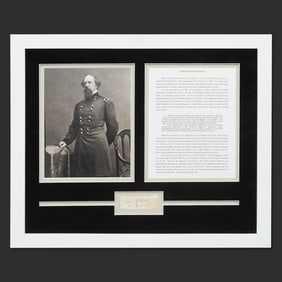 Signed Document by Brigadier General James Brewerton Ricketts with Museum Sourced Memorabilia