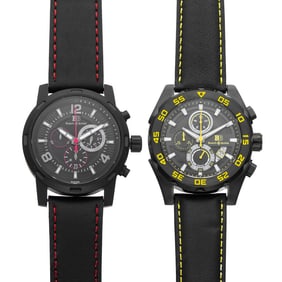 Set of 2 Buech & Boilat Swiss Chronograph Watches