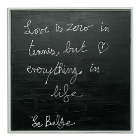 Love is Zero - A Unique Painting by Le Belge, Framed