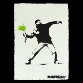 Banksy – “Love Is In The Air (Flower Thrower)”