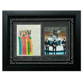 Beatles Signed Handwritten Lyrics for "Eight Days a Week" on Beatles Rainbow Stationery