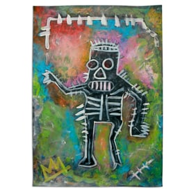 Jean-Michel Basquiat Mixed Media Art