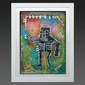 Jean-Michel Basquiat Mixed Media Art