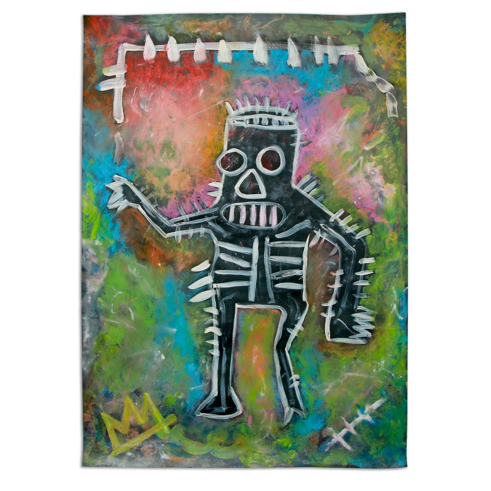 Jean-Michel Basquiat Mixed Media Art (1 of 12)