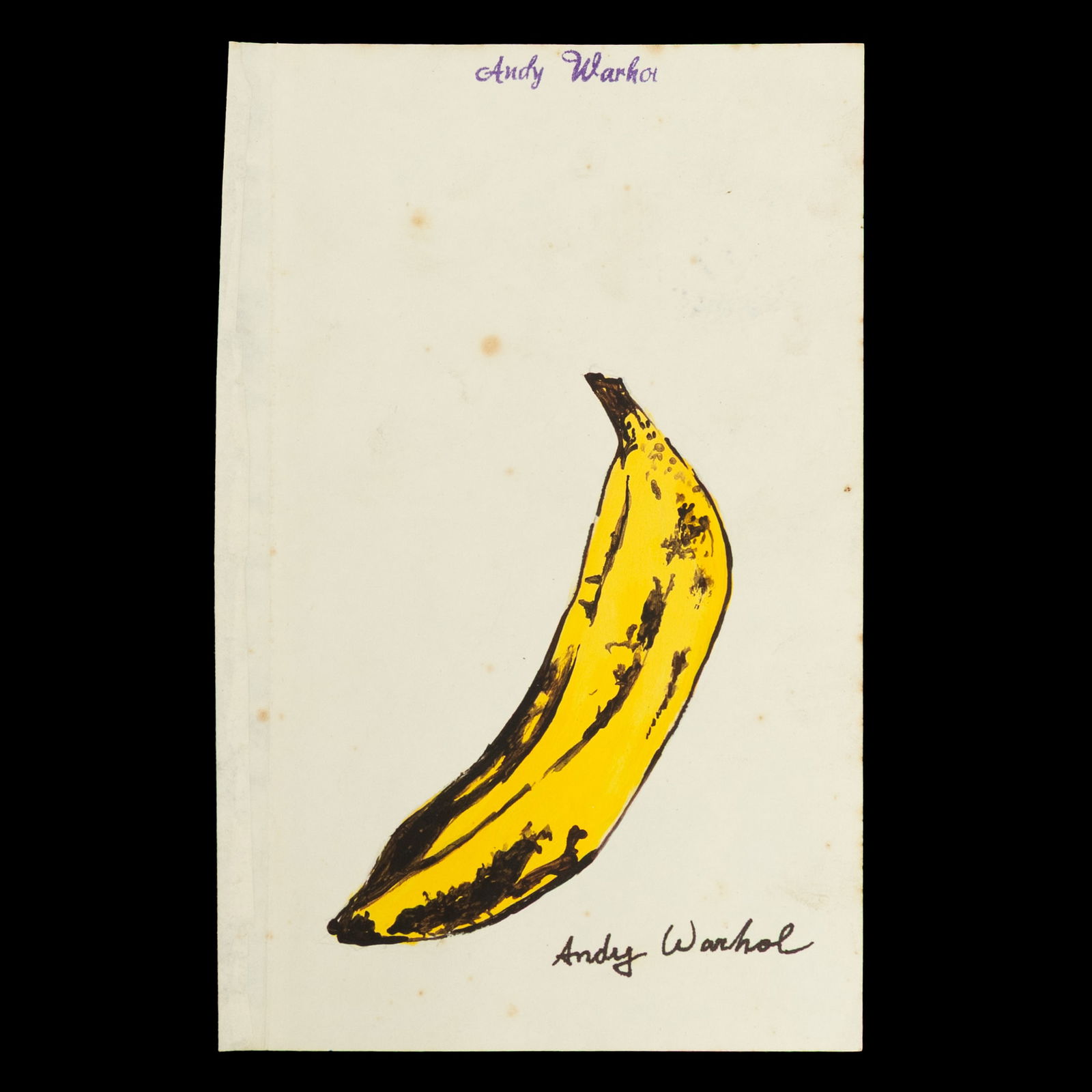 Andy Warhol Mixed Media on Paper – "Banana" (1 of 9)