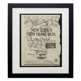 Keith Haring Newspaper Art "Barking Dog" September 23, 1988