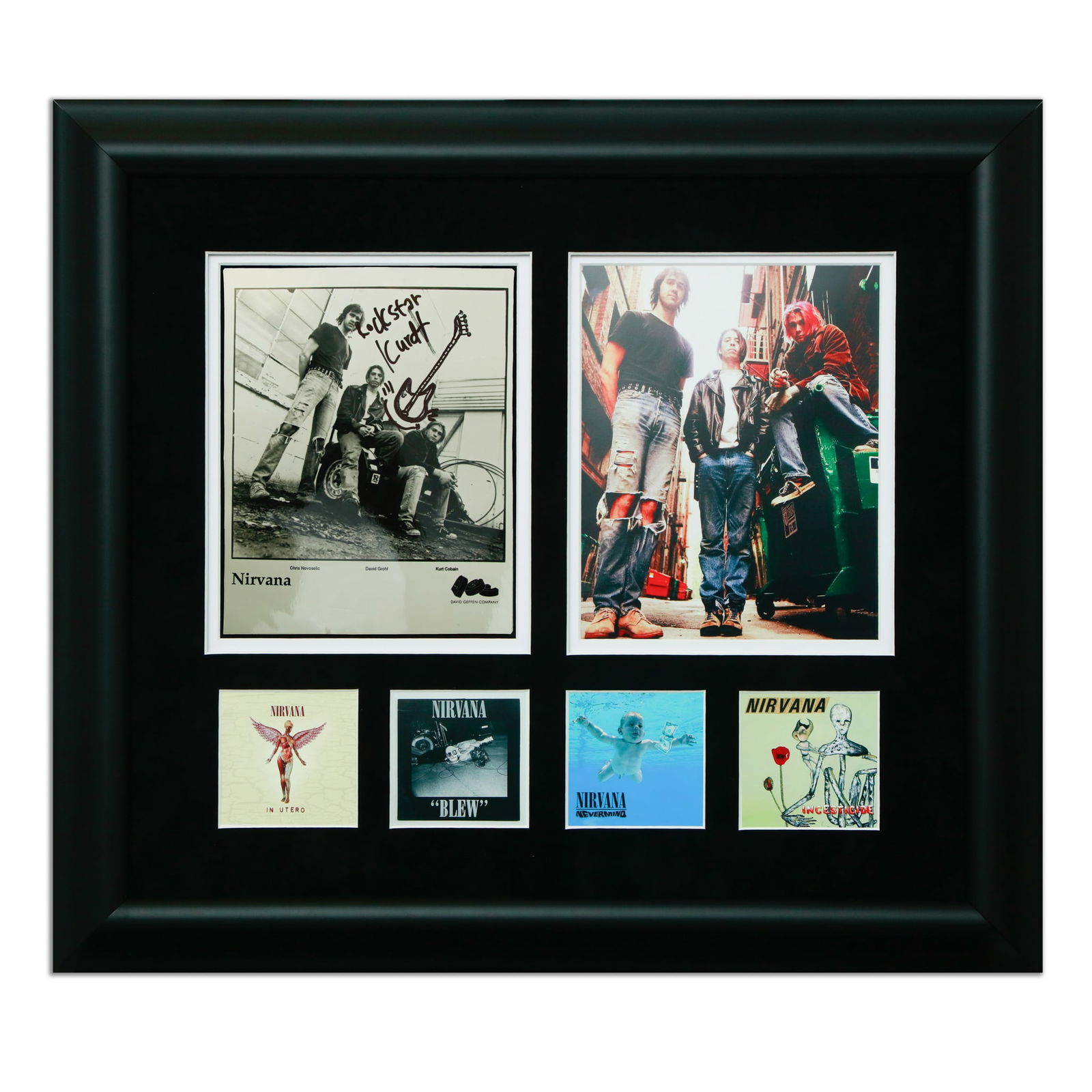 Kurt Cobain Signed Historic Nirvana Band Photograph (1 of 6)