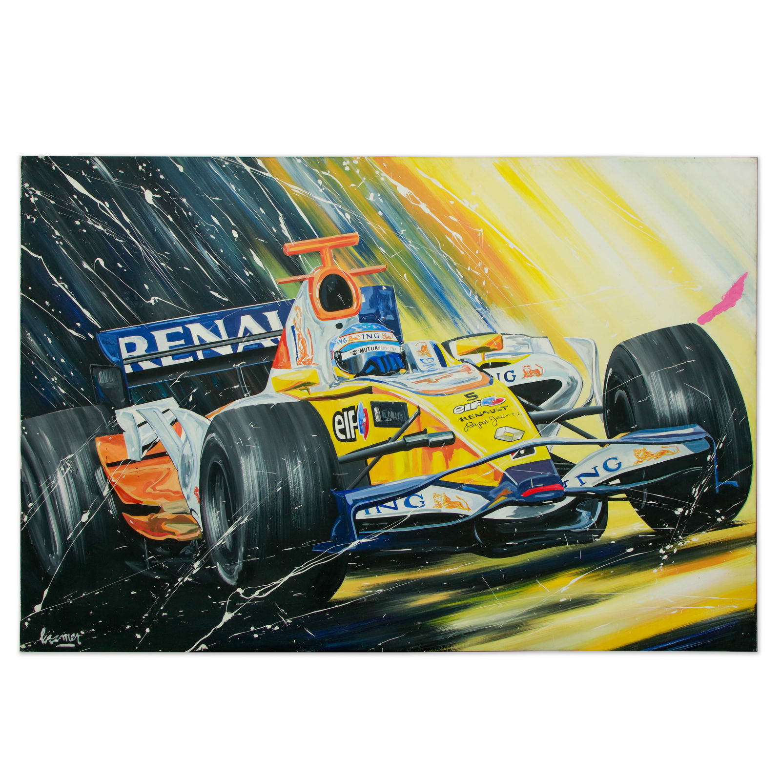 Eric Jan Kremer – Formula 1 Racing Scene (Paint on Canvas) (1 of 6)