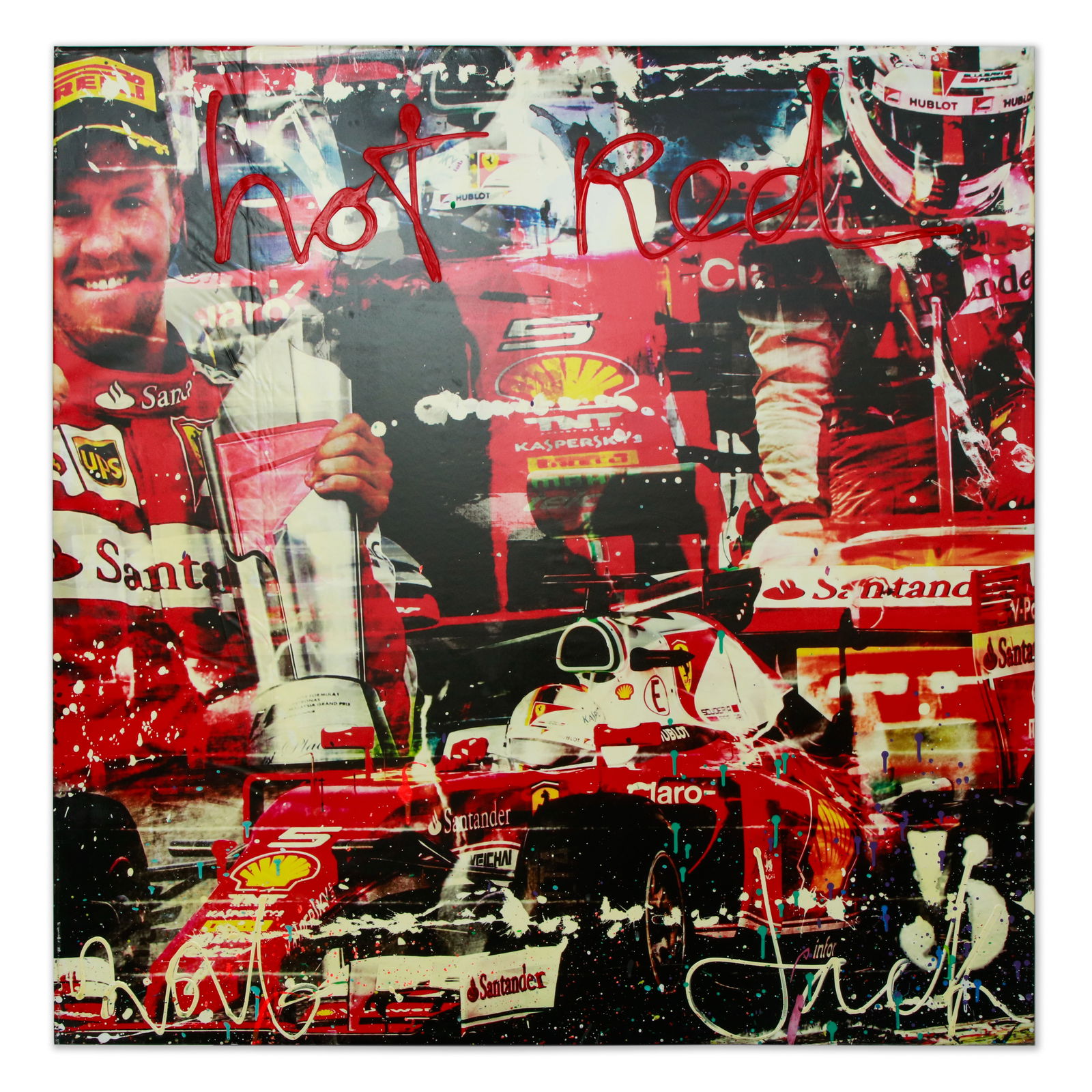 ERIC JAN KREMER (Dutch, b. 1962) "Hot Red – Sebastian Vettel, Malaysia Grand Prix" 2016 (1 of 8)