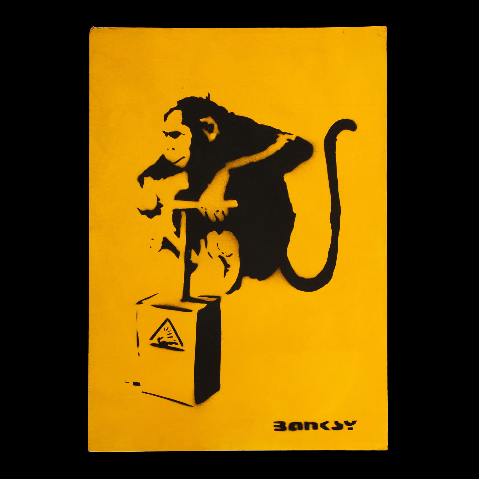 Banksy – “Monkey Detonator” on Cardboard (1 of 4)