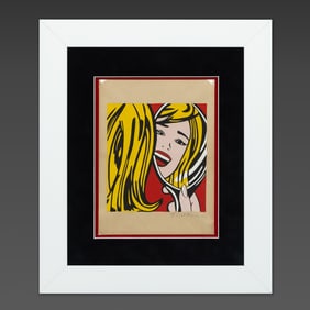 Roy Lichtenstein – Mixed Media Painting on Brown Paper