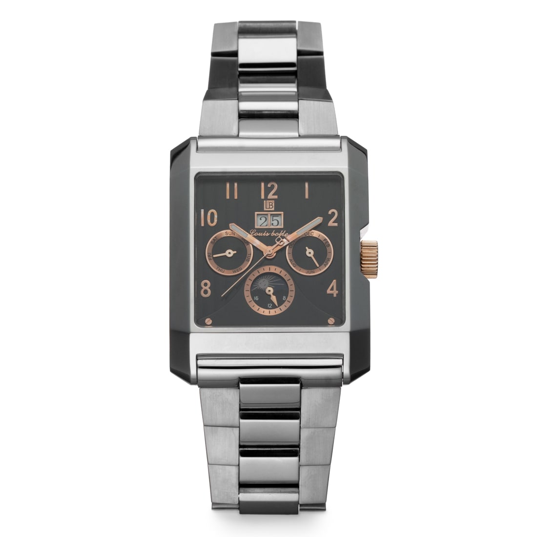 Louis Bolle Automatic Watch-Refined Steel & Golden Accents (1 of 2)