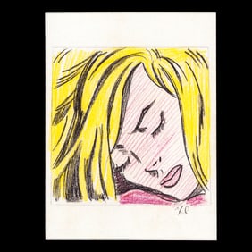 Roy Lichtenstein Mixed Media Drawing (after)