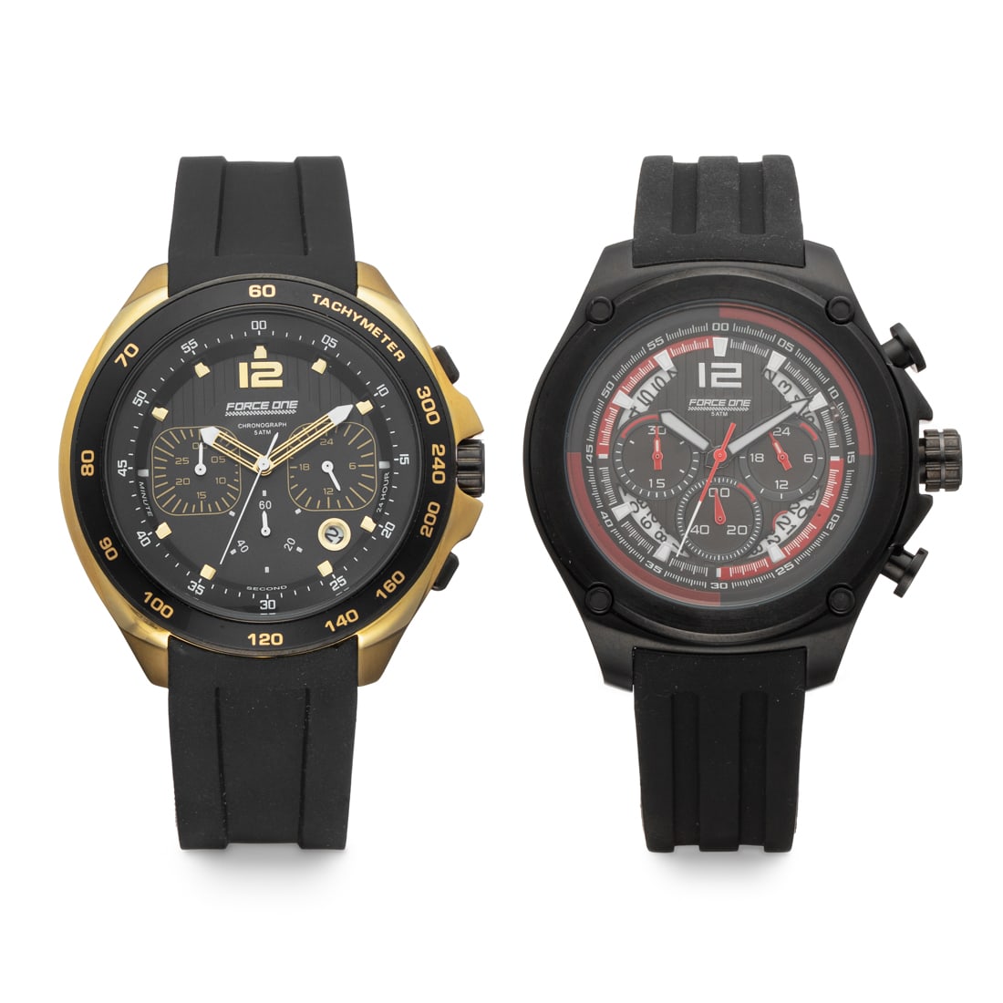 Set of 2 Force One Men’s Chronograph Sport Watches (1 of 1)