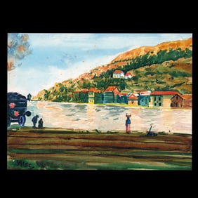 Winston Churchill  Mixed Media on Sheet Music Cove