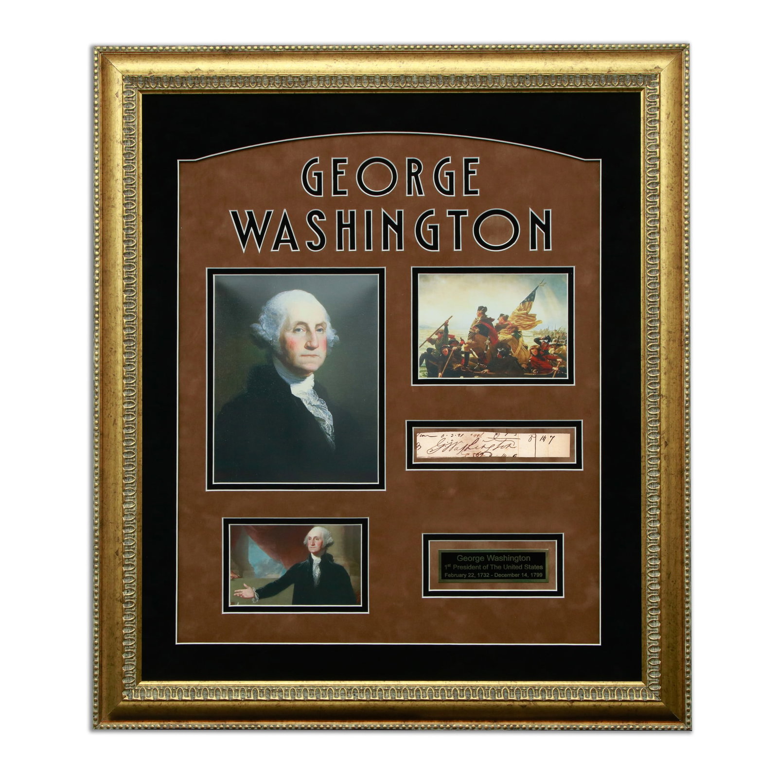 Forensically Authenticated George Washington Signed Document Cut (1 of 3)