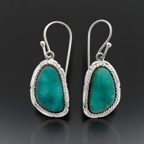 Campo Frio Turquoise Drop Earrings set in Sterling Silver