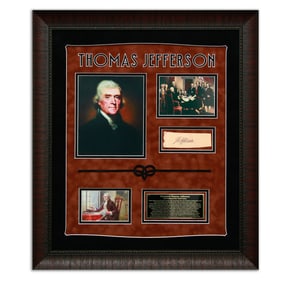 Forensically Authenticated Thomas Jefferson Signed Document Cut