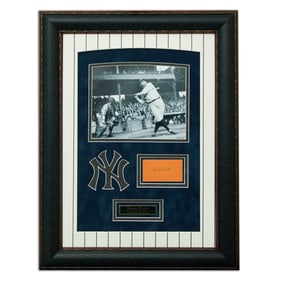 Forensically Authenticated Babe Ruth Signed Document Cut