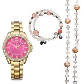 Women’s 3-Piece Fashion Set – Watch, Bracelet & Necklace