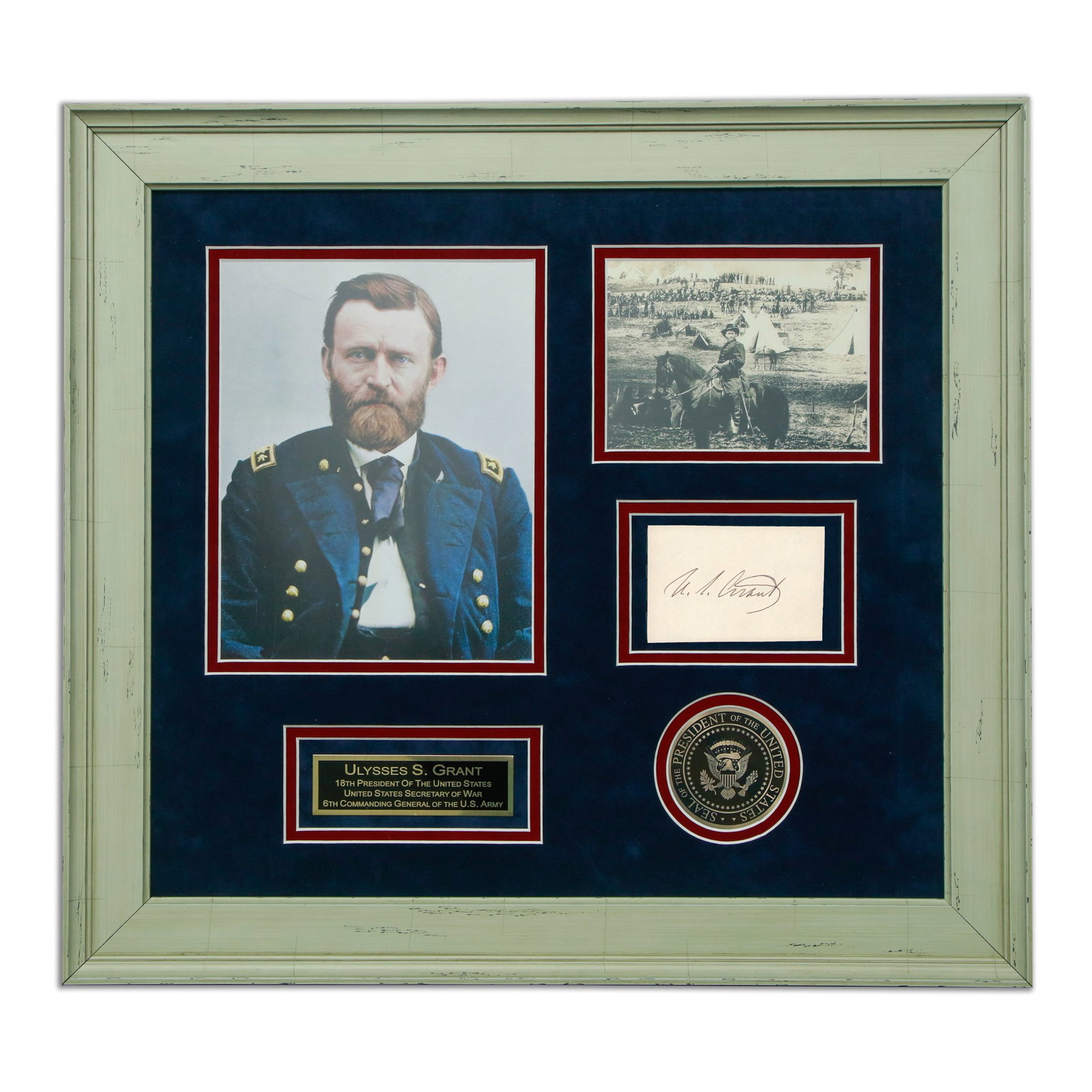 Forensically Authenticated Ulysses S. Grant Signed Document Cut (1 of 3)