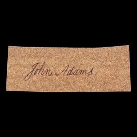 Forensically Authenticated John Adams Document Cut