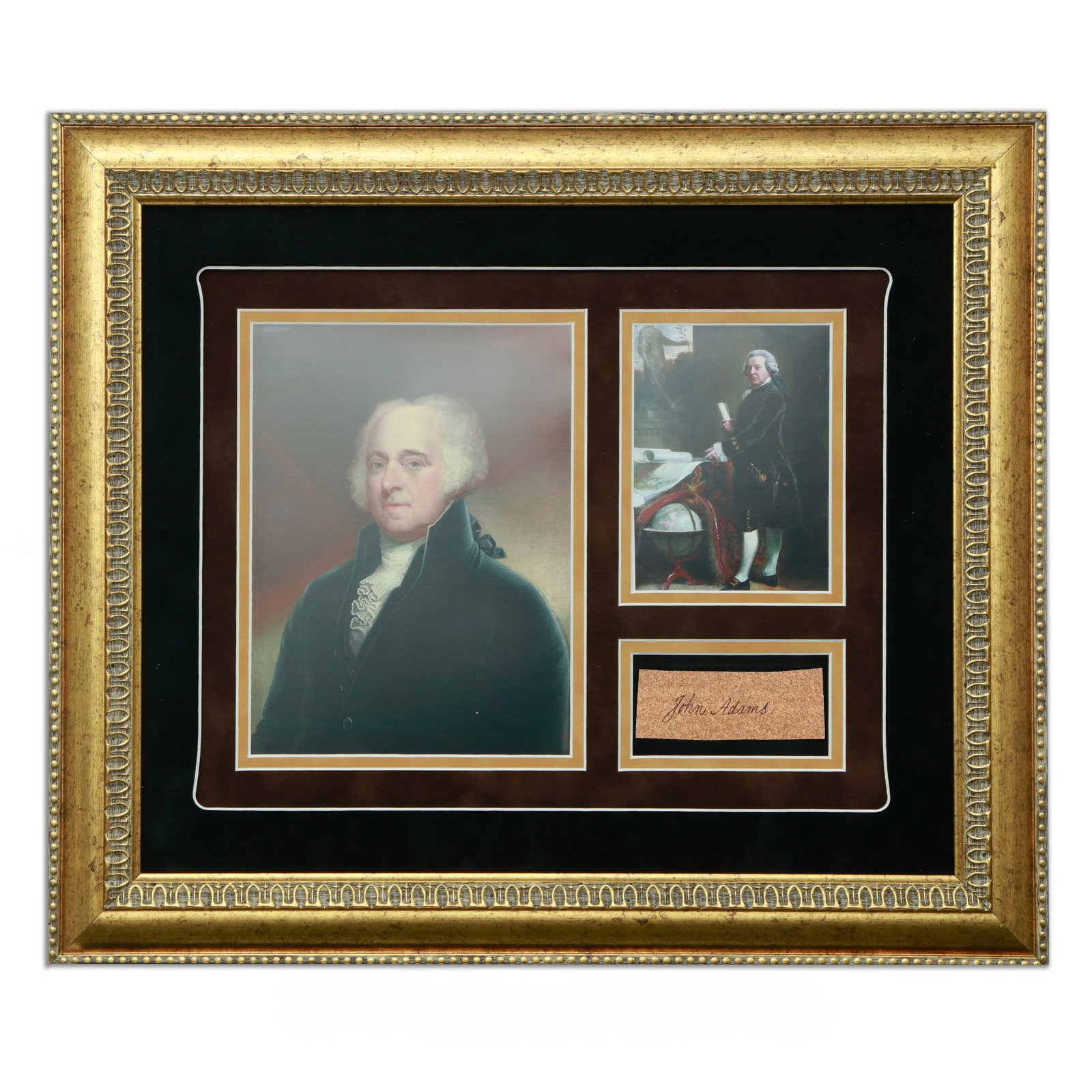 Forensically Authenticated John Adams Document Cut (1 of 3)