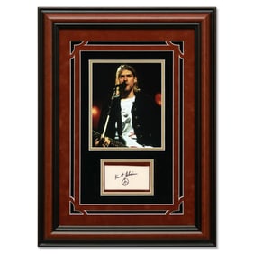 Forensically Authenticated Kurt Cobain Signed Document Cut