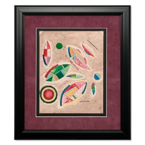 Wassily Kandinsky – Mixed Media on Paper (Abstract Composition) – 1934