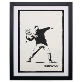 Banksy – “Love Is in the Air” (Flower Thrower)